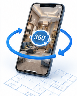 Minh họa VR360 trên điện thoại